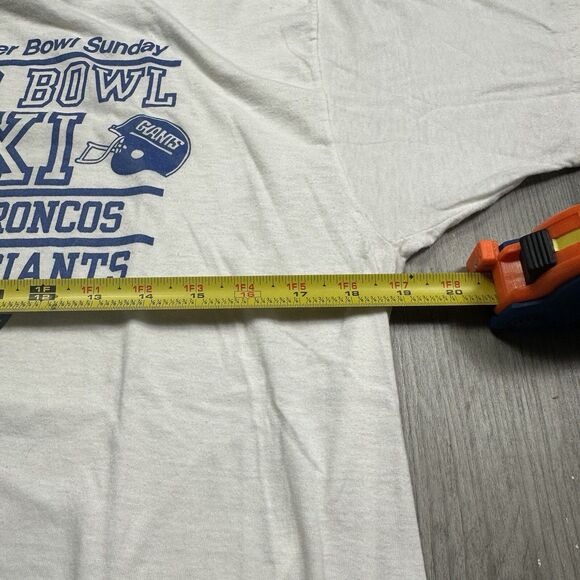 VINTAGE Denver Broncos Super Bowl XXI 1987 Shirt Medium Single Stitch Sneakers - Picture 4 of 6